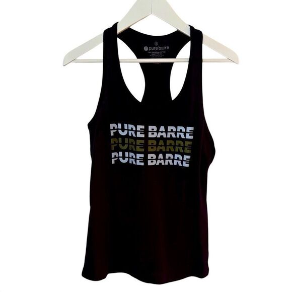 Pure Barre Black Logo Racerback Cotton Tank – PB Strike – Small – NWT - Picture 1 of 7